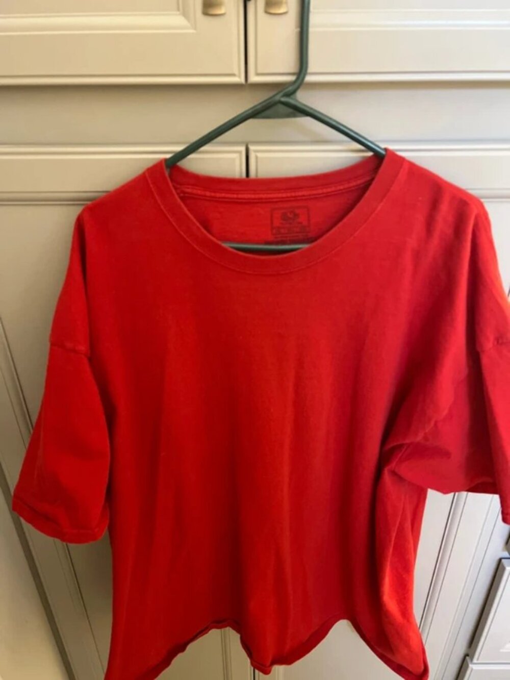 Men’s red plain tee shirt size 3xl